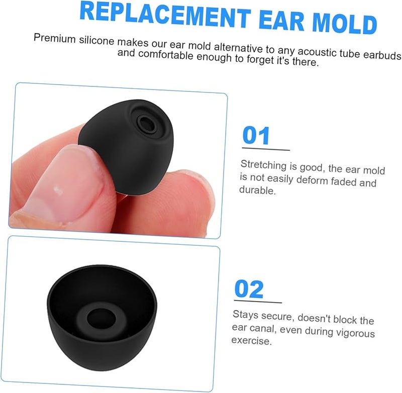 4 Pack Silicone Earbud Caps Compatible Replacement Covers Skin Friendly Protein Material - Image 2